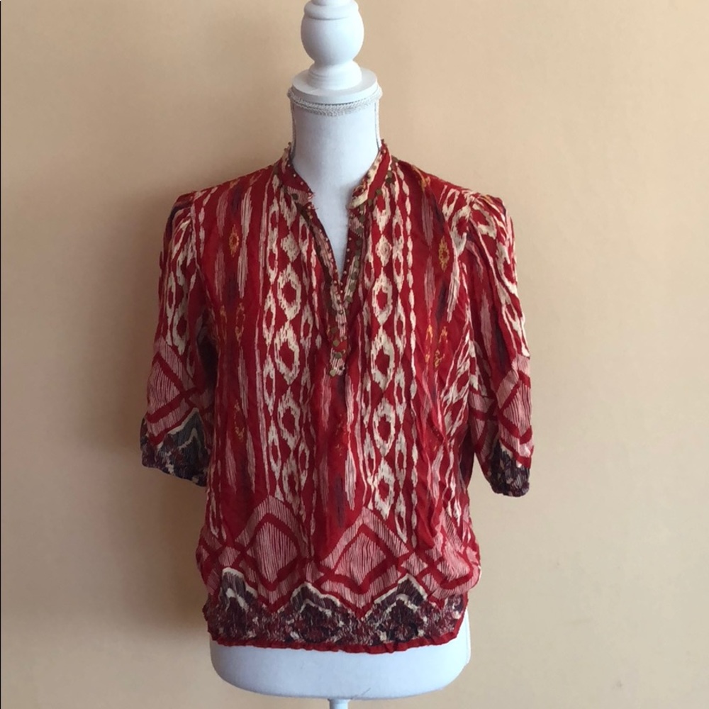 Tribal print top